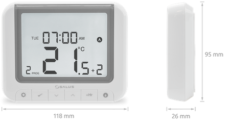 Salus przewodowy, natynkowy, elektroniczny termostat RT520 z OpenTherm, tygodniowy