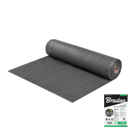 Siatka cieniująco-osłonowa 55%, 1,5x10m, 60g - szara