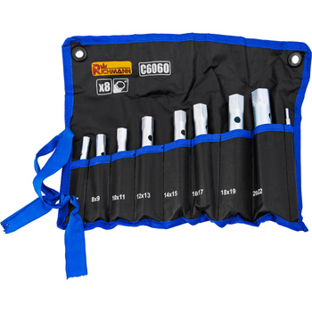 KLUCZE RURKOWE 6-22 MM 8 ELEM. PŁACHTA