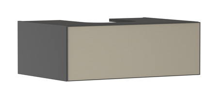 HG Xevolos E Szafka pod szlifowaną umywalkę wpuszczaną w blat/nablatową z 1 szufladą 780/550, Szary Łupek Matowy, Kolor frontu: Brąz Strukturalny