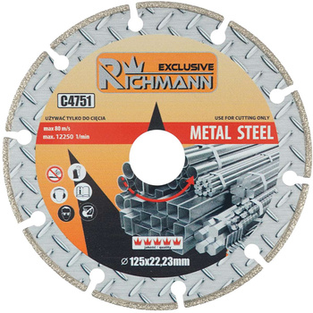 TARCZA DIAM. DO CIĘCIA METALU 125x1,4 MM