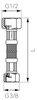 Wąż przyłączeniowy L-40 cm 1-2" x 3-8"