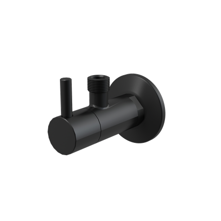 Zawór kątowy z filtrem 1/2"×3/8", czarny-mat