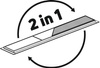 Odpływ liniowy podłogowy 70 cm - Odwracalny nero KOS N07D