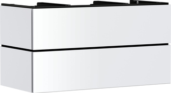 HG Xilesa E Szafka pod szlifowaną umywalkę wpuszczaną w blat/nablatową z 2 szufladami 1180/550, Biały Matowy