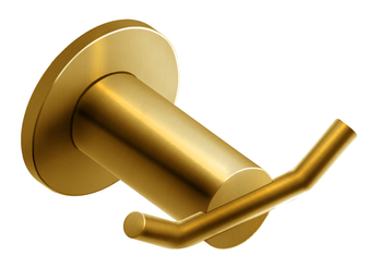 SMILE wieszak podwójny, szczotkowane złoto