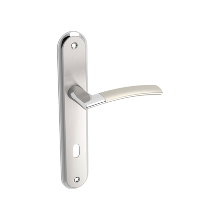 LUXOR klamka na szyldzie długim na klucz