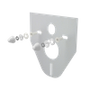 Podkładka pod muszlę wiszącą i bidet z dodatkami (biały)