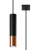 Lampa wisząca LOOPEZ 1 czarny/miedź
