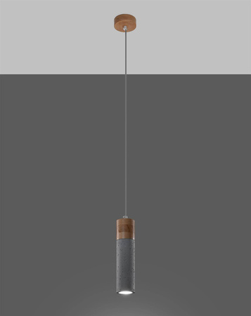 Lampa wisząca ZANE 1 szara