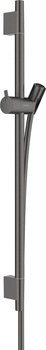 HG Unica Drążek prysznicowy S Puro 65 cm z wężem Isiflex 160 cm, Czarny Chrom Szczotkowany
