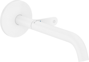 AX One Bateria umywalkowa Select z wlewką 220 mm, ścienna, podtynkowa, Biały Matowy
