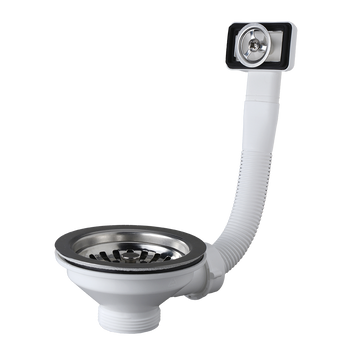 Kielich z sitkiem 3,5”uniwersalny do zlewozmywaków stalowych i granitowych 1-kom. z przelewem