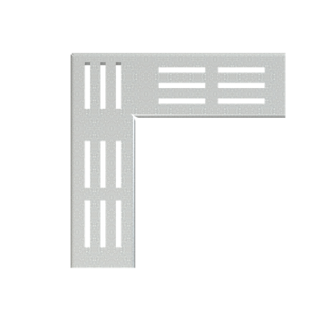 Ruszt odwodnienia drenażowego narożnego 75 mm, stal ocynkowana