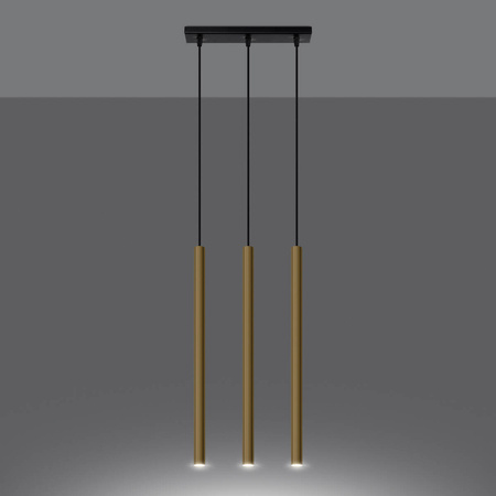Lampa Wisząca PASTELO 3L złoty połysk