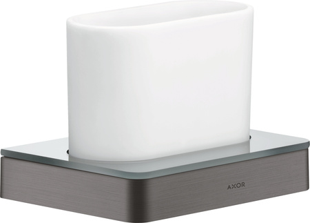 AX Universal Softsquare Kubek na szczoteczki do zębów, Czarny Chrom Szczotkowany