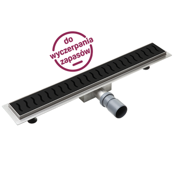 Ronda - czarny odpływ liniowy 80 cm