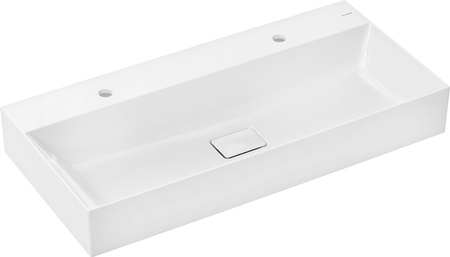 HG Xevolos E Umywalka wisząca 1000/480 z 2 otworami na baterie, bez przelewu, SmartClean, Biały