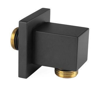 Przyłącze kątowe do węża natryskowego 1/2",czarny