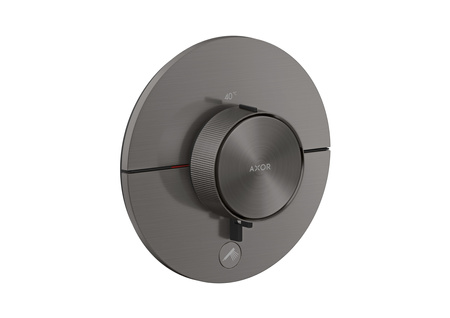 AX ShowerSelect ID Bateria termostatyczna HighFlow do 1 odbiornika z dodatkowym wyjściem, okrągła, podtynkowa, Czarny Chrom Szczotkowany