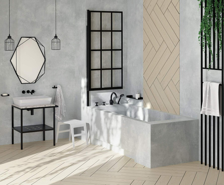 Umywalka ceramiczna nablatowa - 60x40 cm biały CDS 6U6S
