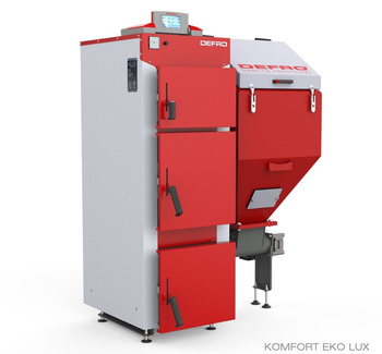 Kocioł z podajnikiem DEFRO Komfort Eko Lux 30kW lewy
