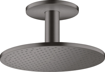 AX ShowerSolutions Głowica prysznicowa 300 1jet z przyłączem sufitowym, Czarny Chrom Szczotkowany