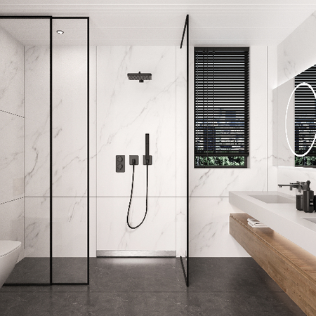 W-Drain NEXT 2w1 Odpływ liniowy ścienny 60 cm dwustronny chrom