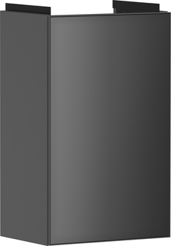 HG Xevolos E Szafka pod małą umywalkę wiszącą z drzwiami lewymi 340/245, Szary Łupek Matowy, Kolor frontu: Szary Łupek Metaliczny