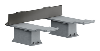 AX Universal Softsquare Zestaw adapterów, Czarny Chrom Szczotkowany