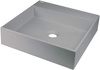 Umywalka granitowa nablatowa z miejscem na baterię - 400x400 mm szary metalik CQR SU4S