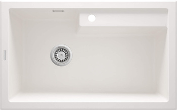 Zlewozmywak granitowy 1-komorowy alabaster stal ZQE A10B