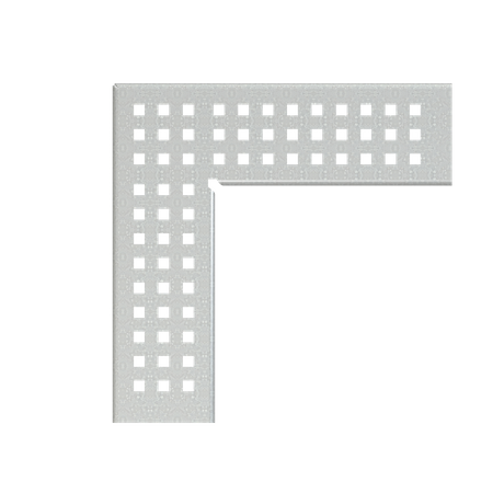Ruszt odwodnienia drenażowego narożnego 75 mm, stal ocynkowana
