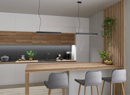 Lampa wisząca PINNE 90 czarna 4000K