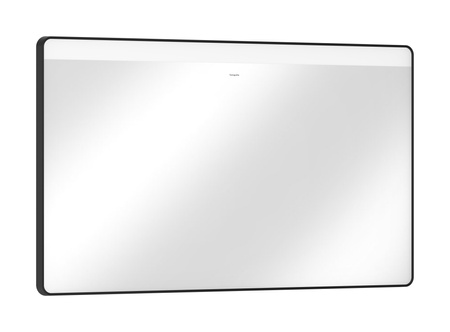 HG Xarita Lite Q Lustro z górnym oświetleniem LED 1200/30, włącznik ścienny, Czarny Matowy
