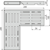 Ruszt odwodnienia drenażowego narożnego 100 mm, stal ocynkowana