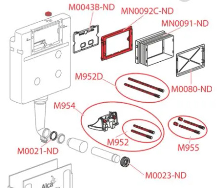 AlcaPLAST MN0092C-ND RAMKA RĘKAWA