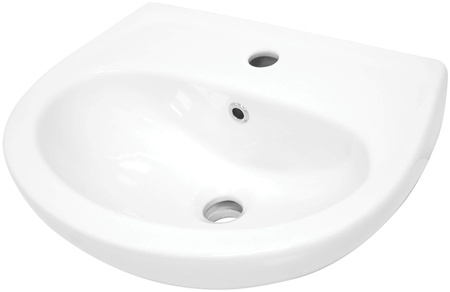 Umywalka ceramiczna ścienna z miejscem na baterię biały CDJ 6U4W