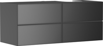 HG Xevolos E Szafka pod szlifowaną umywalkę wpuszczaną w blat/nablatową po prawej str. z 4 sz. 1370/550, Szary Łupek Mat. Kol. fr: Szary Łupek Metal.