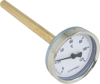 Termometr bimetaliczny BiTh 63, fi63 mm, 0÷120°C, L 150 mm, G1/2", ax, kl. 2