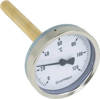 Termometr bimetaliczny BiTh 63, fi63 mm, 0÷120°C, L 100 mm, G1/2", ax, kl. 2
