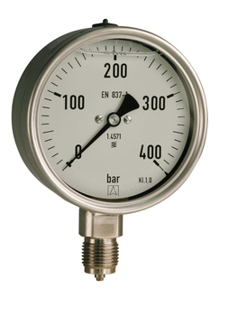 Manometr glicerynowy RF 100 Gly, D701, fi100 mm, -1÷0,6 bar, G1/2", rad, kl. 1,6