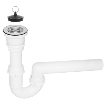 Syfon 2" bez przelewu do zlewozmywaka 1-komorowego