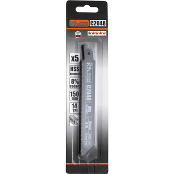 BRZESZCZOT DO PIŁY SZABLASTEJ DO METALU 150MM,HSS-KOBALT,14 TPI, 5 SZT/OPAK.