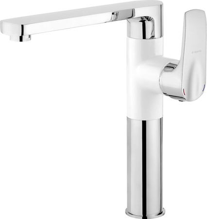 Bateria kuchenna obrotowa chrom, biały Gardenia BEG W630