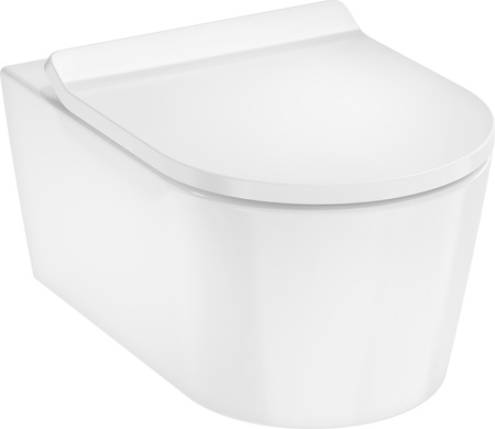 HG EluPura S Miska wisząca WC 540, AquaHelix Flush z deską WC, SoftClose, QuickRelease, Slim, Biały
