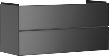 HG Xevolos E Szafka pod umywalkę wiszącą z 2 szufladami 1180/475, Szary Łupek Matowy, Kolor frontu: Szary Łupek Metaliczny