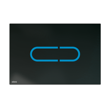 Przycisk sterujący bezdotykowy do systemów podtynkowych Slim z podświetleniem, szkło-czarny