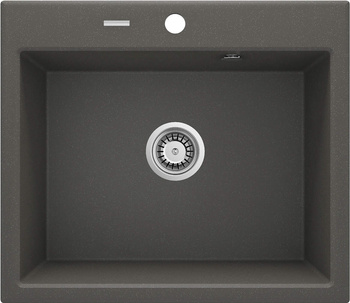 Zlewozmywak granitowy 1-komorowy antracyt metalik stal ZQN T103
