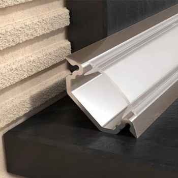 EXCELLENT Profil PROFILED oświetleniowy z blendą 23 mm, długość 250 cm, aluminiowy, inox srebrny anoda inox LIPOSLEDIN.23/250